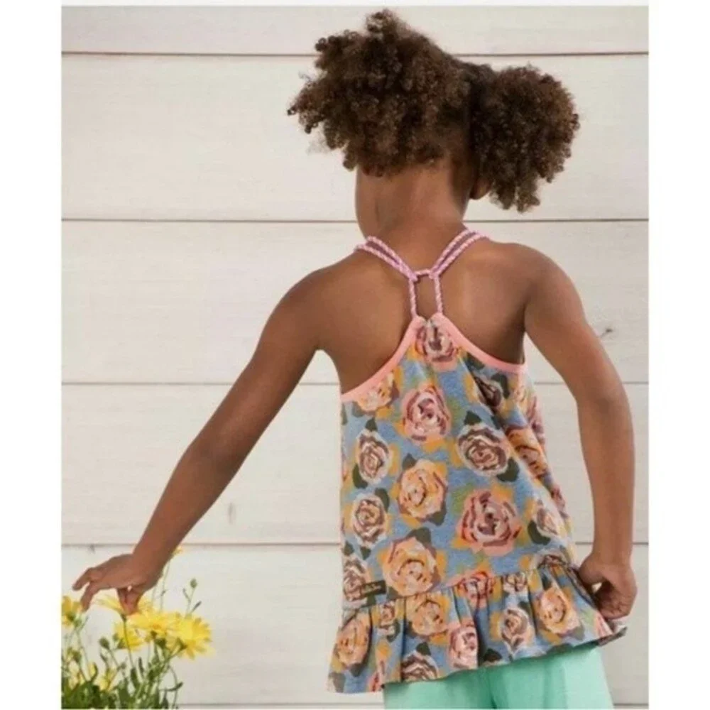 Matilda Jane Girls Twister Tank Adventure Begins in Size 10 Floral Print